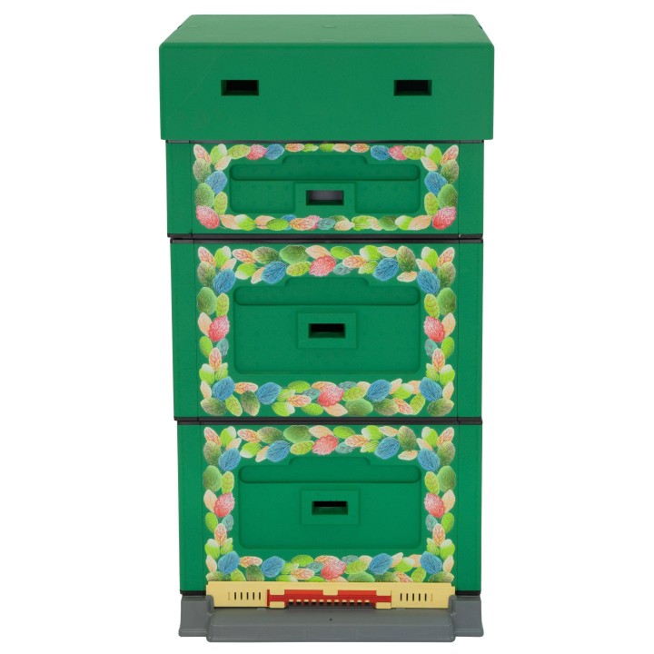 Ul wielkopolski OPTIMA, ciemnozielony, nadruk - liście, nieskręcony