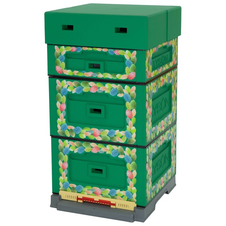 Ul wielkopolski OPTIMA, ciemnozielony, nadruk - liście, nieskręcony