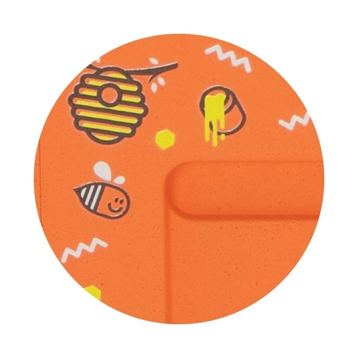 Ul wielkopolski OPTIMA, pomarańczowy, nadruk - pszczoła, nieskręcony