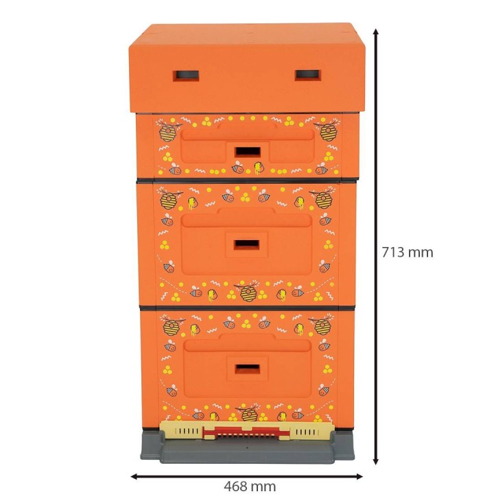 Ul wielkopolski OPTIMA, pomarańczowy, nadruk - pszczoła, nieskręcony