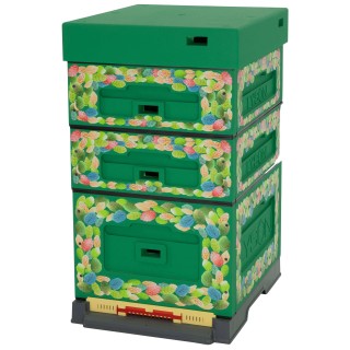 Ul Dadant OPTIMA, ciemnozielony, nadruk - liście, nieskręcony