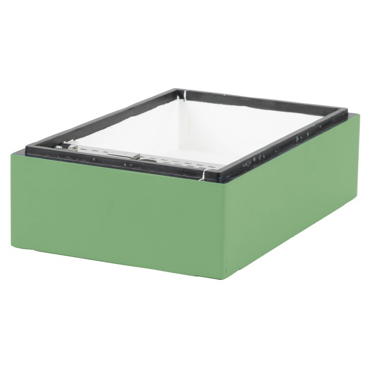 Powałko-podkarmiaczka, wielkopolska, 6-ramkowa, zielono-seledynowa