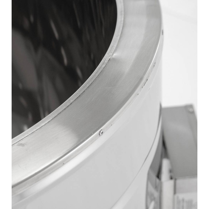 Odstojnik nierdzewny z płaszczem grzewczym 200 l / ~280 kg, 230V, zawór nierdzewny 2", stożkowe dno – PREMIUM