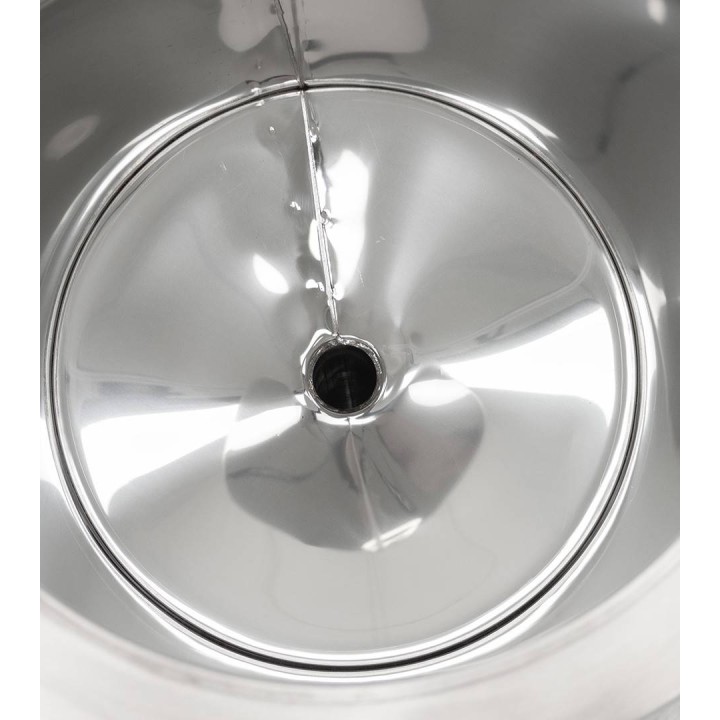 Odstojnik nierdzewny z płaszczem grzewczym 70 l / ~98 kg, 230V, zawór nierdzewny 6/4", stożkowe dno – PREMIUM