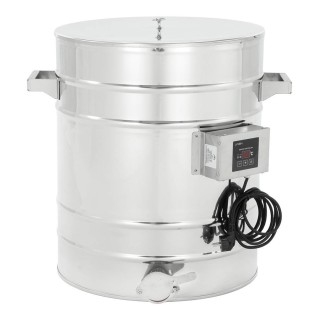 Odstojnik nierdzewny z płaszczem grzewczym 50l, 230V, zawór nierdzewny 6/4'', dno stożkowe - PREMIUM