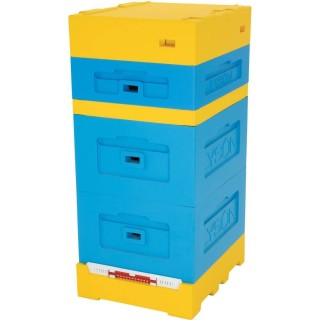 Ul wielkopolski 12-ramkowy z dennicą wysoką higieniczną, z podkarmiaczką plastikową 7,5 l, malowany - PREMIUM