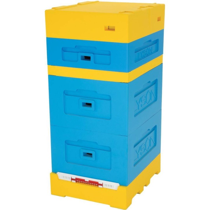 Ul wielkopolski 12-ramkowy z dennicą wysoką higieniczną, z podkarmiaczką plastikową 7,5 l, malowany - PREMIUM