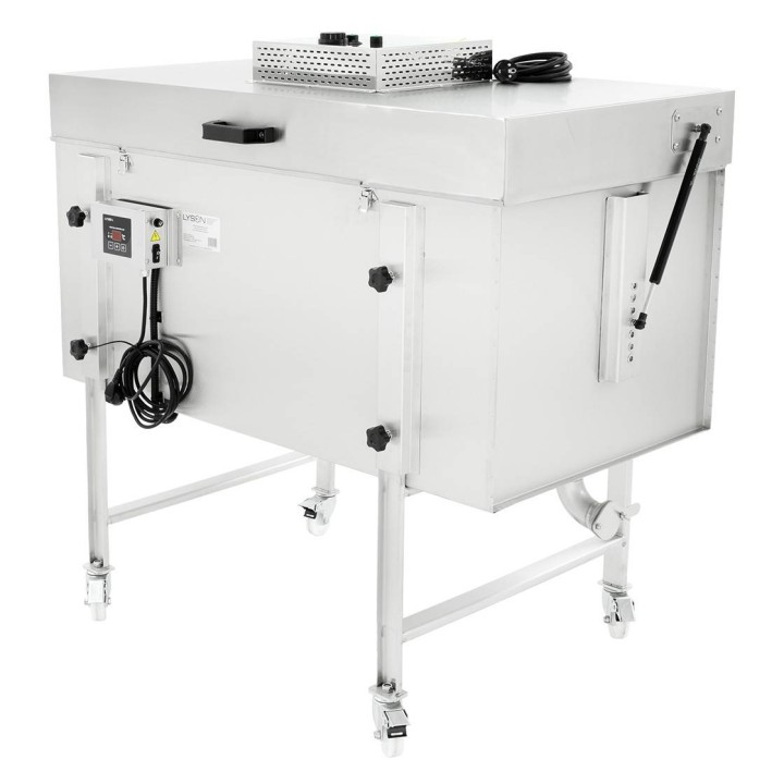 Stół wielofunkcyjny 1000 mm, ocieplany z podgrzewanym dnem i pokrywą grzejną ocieplaną na zawiasach z siłownikami