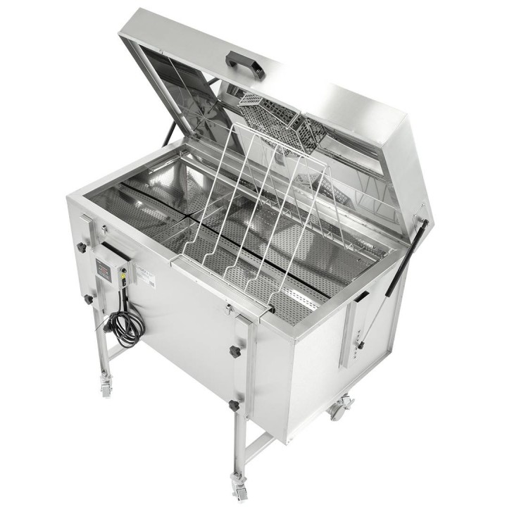 Stół wielofunkcyjny 1000 mm, ocieplany z podgrzewanym dnem i pokrywą grzejną ocieplaną na zawiasach z siłownikami