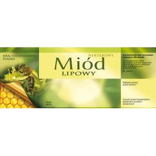 Paczka dużych etykiet na miód lipowy - wzór E117