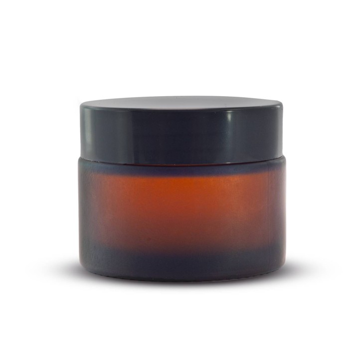 Słoik z ciemnego szkła matowy 50ml + zakrętka wzór A114