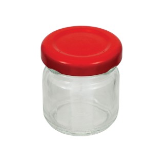 Paczka 30 szt słoiczków 50g z nakrętkami czerwonymi (30szt) - A1r