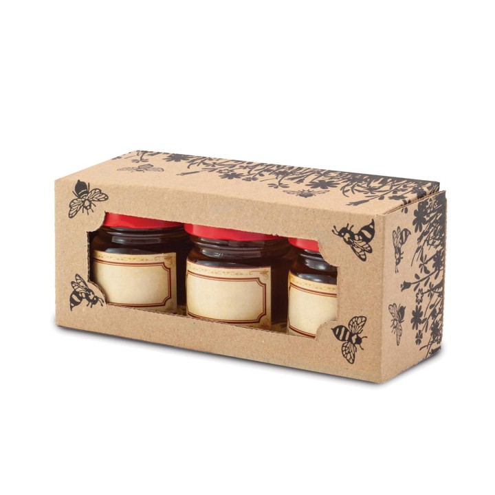 Pudełko Ozdobne na 3 słoiki 35 ml (10szt) – P20B