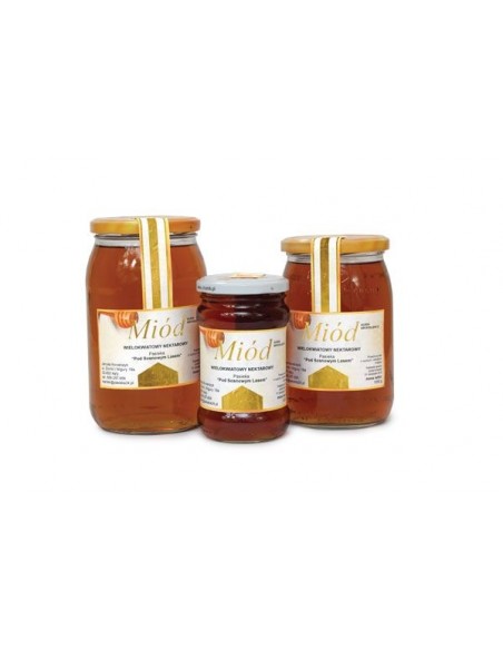 Etykiety na miód z własnym nazwiskiem PERSONALIZOWANE (100 szt) - wzór EN13 ze złoceniem