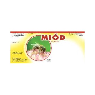 Paczka etykiet na miód uniwersalna (100szt) - wzór E1116