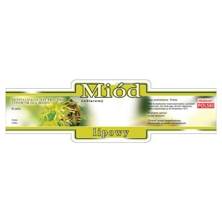 Paczka etykiet ozdobnych na miód lipowy (100szt) - wzór E215