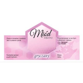 Paczka etykiet na miód gryczany (100szt) - wzór E708