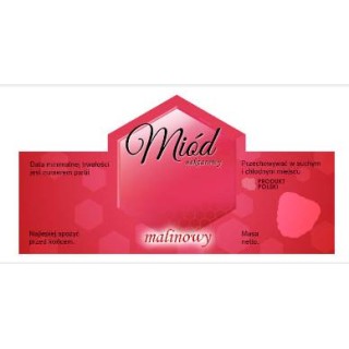 Paczka etykiet na miód malinowy (100szt) - wzór E710