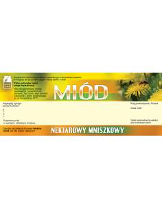 Paczka dużych etykiet na miód mniszkowy (100szt) - wzór E148