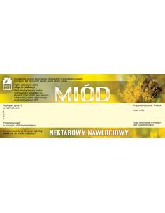 Paczka dużych etykiet na miód nawłociowy (100szt) - wzór...