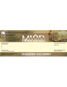 Paczka dużych etykiet na miód spadziowo-nektarowy...