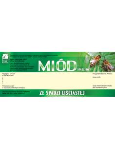 Paczka dużych etykiet na miód ze spadzi liściastej...