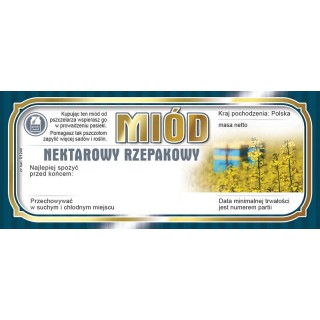 Paczka etykiet na miód rzepakowy 116x50 (100szt) - wzór E1240