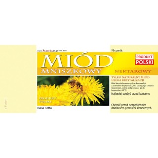 Paczka etykiet na miód mniszkowy 116x50 (100szt) - E1015