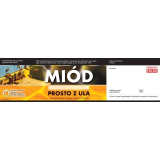 Paczka etykiet z kontretykietą na miód uniwersalna (100szt) - wzór E1211