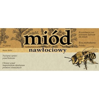 Paczka etykiet na miód nawłociowy 116x50 (100szt) - wzór E2009