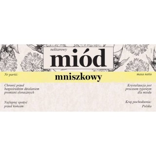Paczka etykiet na miód mniszkowy 116x50 (100szt) - wzór E2027