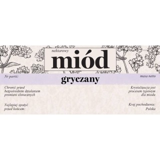 Paczka etykiet na miód gryczany 116x50 (100szt) - wzór E2029