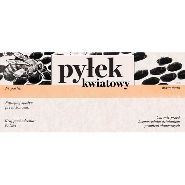 Paczka etykiet na pyłek kwiatowy (50szt) - wzór EP5