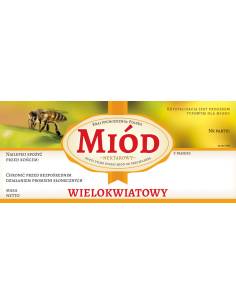 Paczka etykiet na miód wielokwiatowy (100szt) - wzór E1073