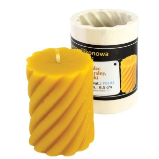 Silikonowa forma na świece - Walec spiralny niski - wzór FS142