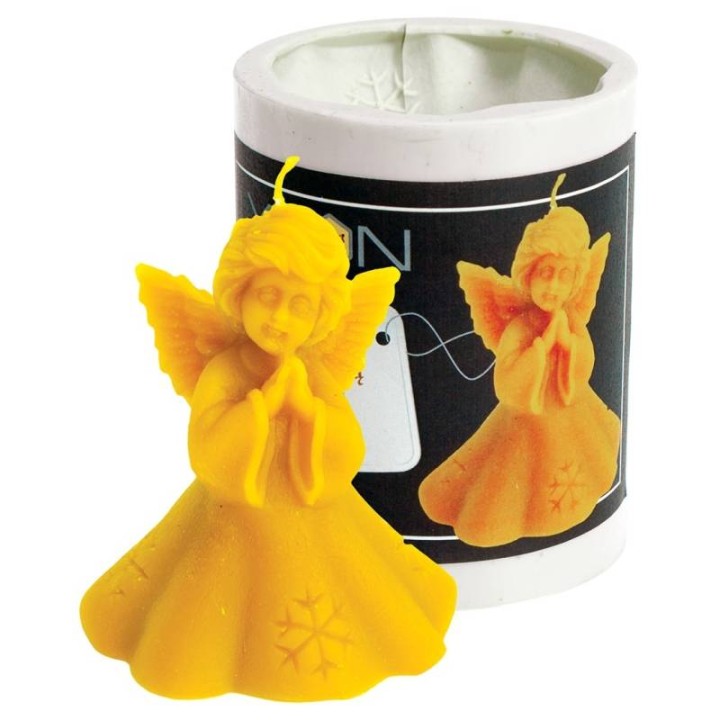 Silikonowa forma na świecę - Aniołek ze śnieżynką - wzór FS411