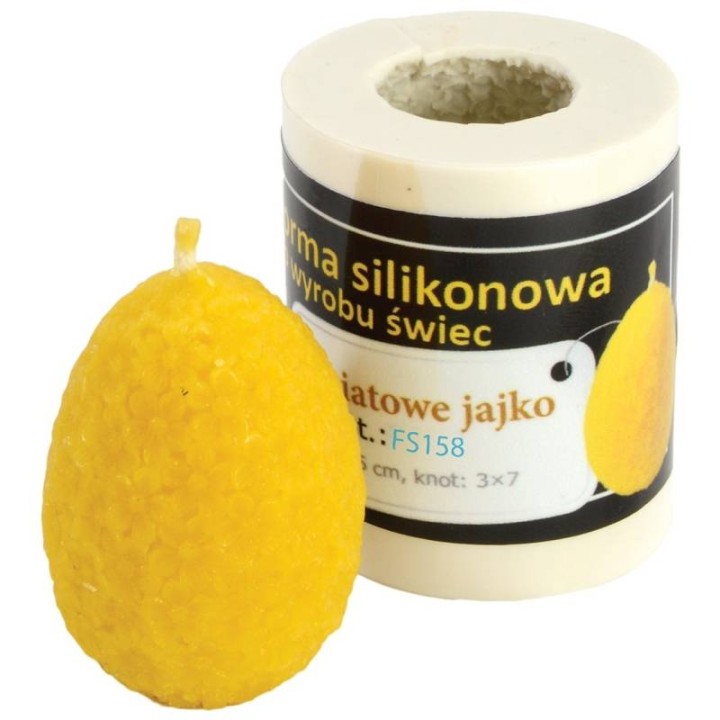 Silikonowa forma na świece - Kwiatowe jajko małe - wzór FS158