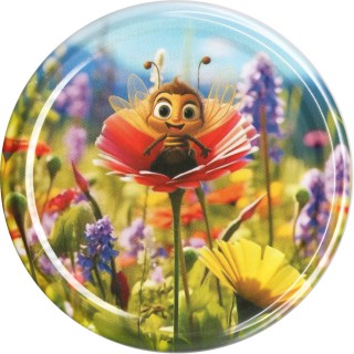 Paczka DUŻYCH nakrętek na słoiki z miodem (50szt) - wzór ND108