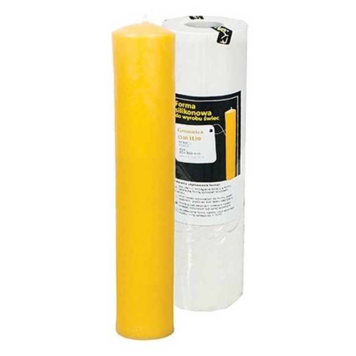 Silikonowa forma na świece - Gromnica średnia (30x4cm) - wzór FS403