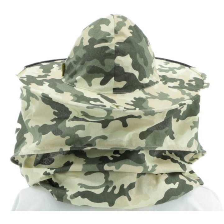 Kapelusz pszczelarski moro (płótno z tyłu) - 6039