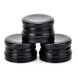 Zakrętka metalowa 18x12 mm czarna MINI (1szt) - BWZ5