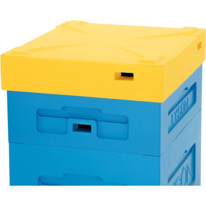 Daszek wysoki, Dadant, Langstroth, wielkopolski 12-ramkowy, Apipol z wentylacją, malowany (żółty) - CLASSIC - W1015C