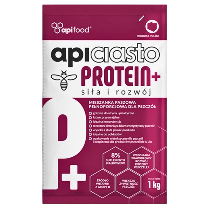 Ciasto pokarm dla pszczół proteinowe - APICIASTO PROTEIN 1kg  - API2