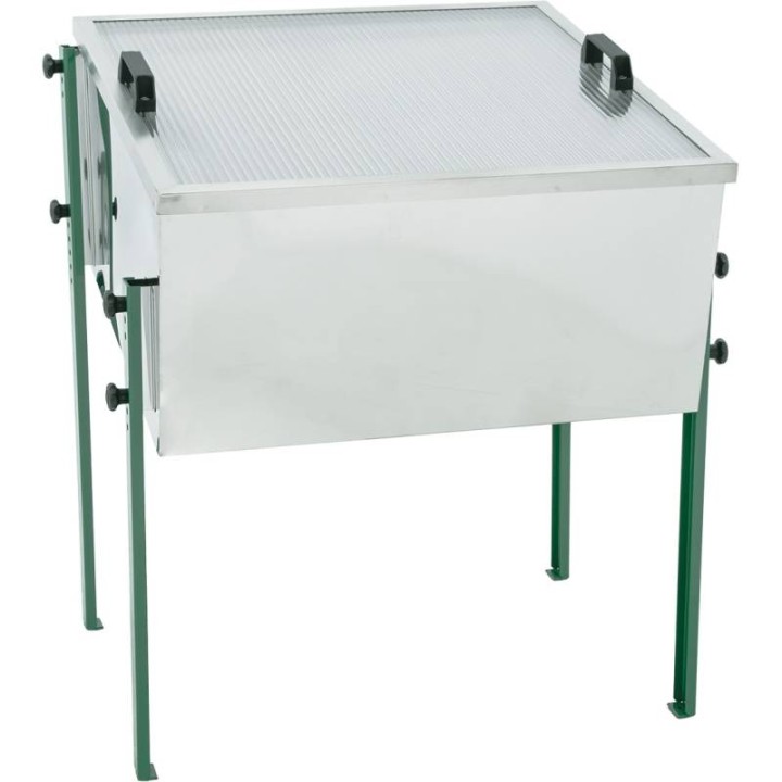 Topiarka nierdzewna słoneczna do wytopu wosku, 680 mm x 680mm, z nogami - SN_14