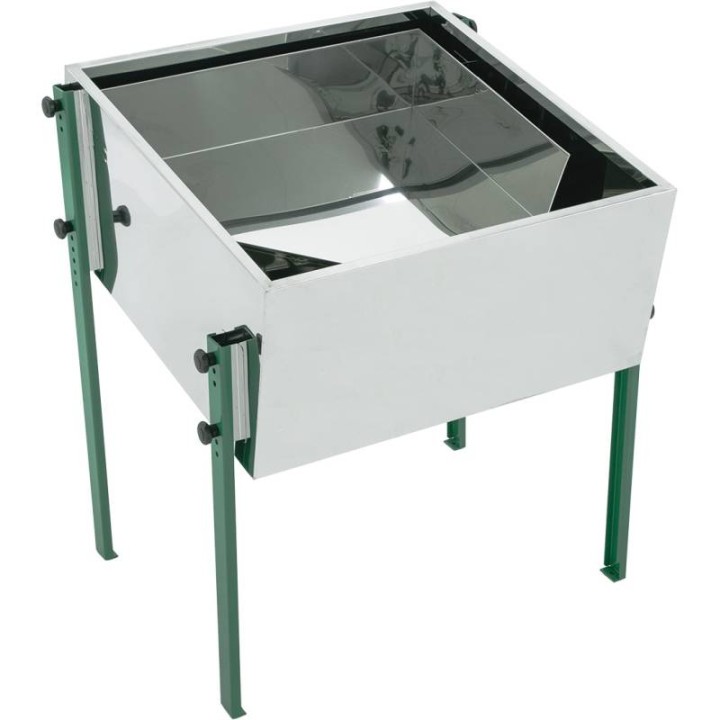 Topiarka nierdzewna słoneczna do wytopu wosku, 680 mm x 680mm, z nogami - SN_14