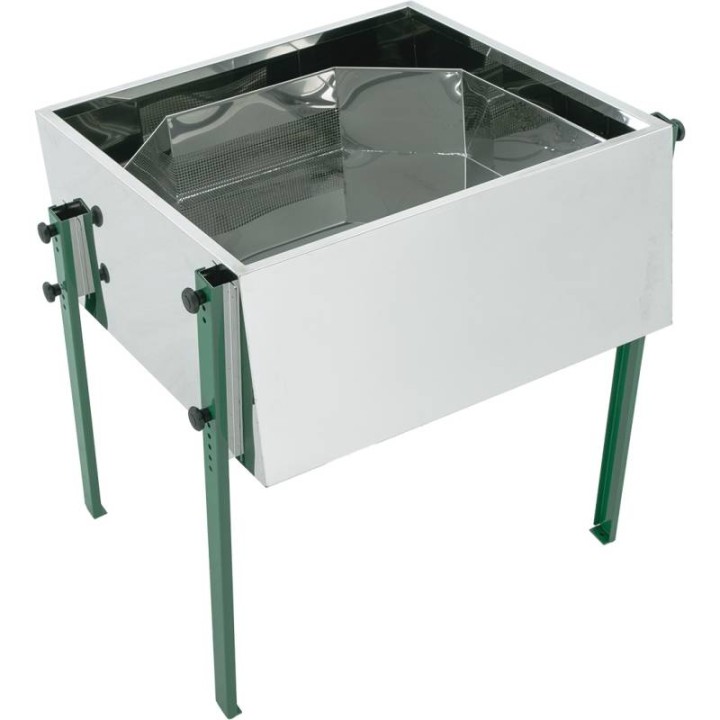 Topiarka nierdzewna słoneczna do wytopu wosku, 680 mm x 680mm, z nogami - SN_14