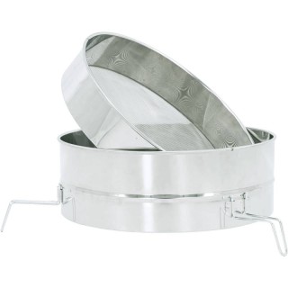 Sito nierdzewne Ø468 mm do odstojników 200-400 kg, podwójne z uchwytami - SN_40/A