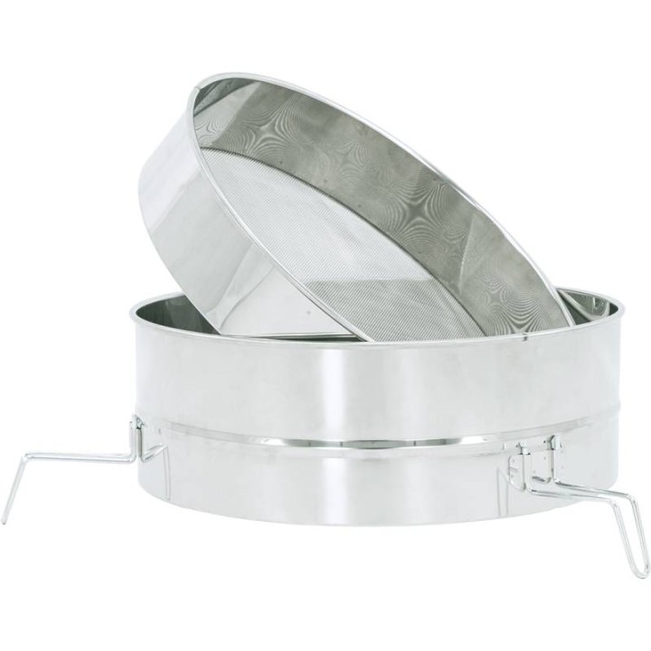 Sito nierdzewne Ø468 mm do odstojników 200-400 kg, podwójne z uchwytami - SN_40/A