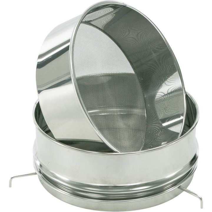 Sito nierdzewne Ø320 mm do odstojników 50-100 kg, podwójne z uchwytami - SN_39/A