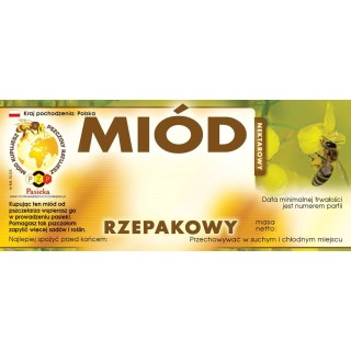 Paczka etykiet z logo akcji na miód rzepakowy  (100szt) - wzór E1226LOGO